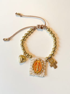 Open image in slideshow, Bracelet Virgen Milagrosa (esmaltada)
